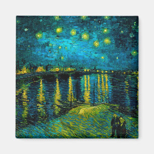 Aimant Van Gogh Nuit étoilée sur le Rhône