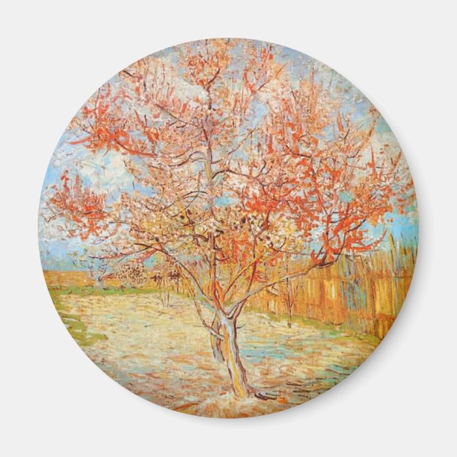 Aimant Van Gogh Peach Tree rose dans l'aimant Blossom (Devant)
