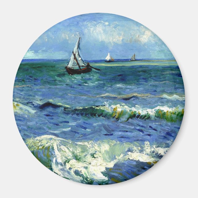 Aimant Van Gogh peinture, Seascape, (Devant)