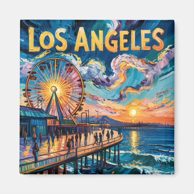 Aimant Van Gogh Père Noël Monica Pier Los Angeles Califor (Devant)