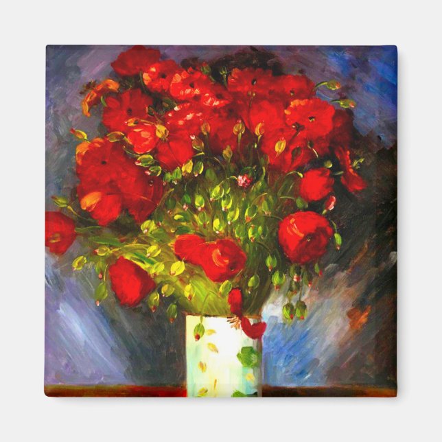 Aimant Van Gogh Red Poppies (Devant)