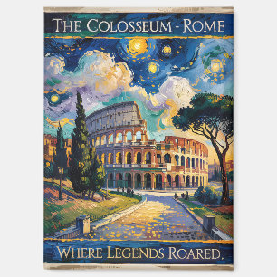 Aimant Van Gogh Starry Nuit Rome Italie Colisée Voyage