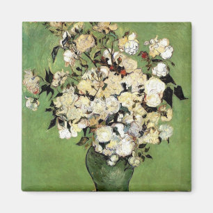 Aimant Van Gogh : Un Vase de Roses
