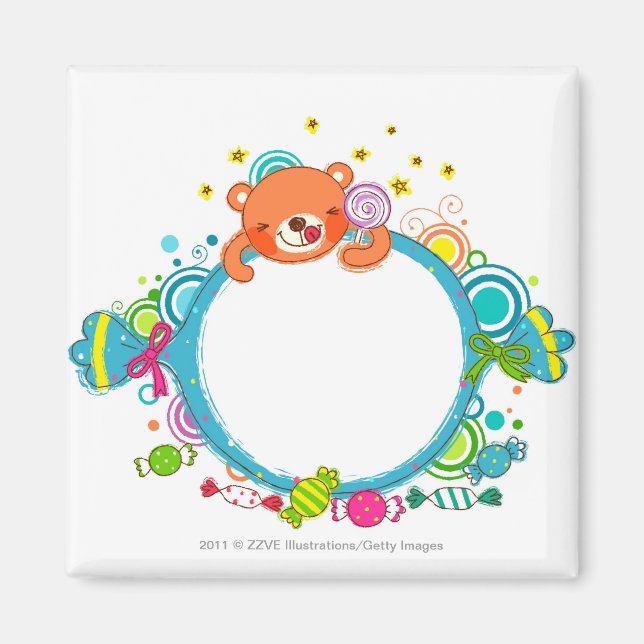 Aimant Variété de bonbons (Devant)