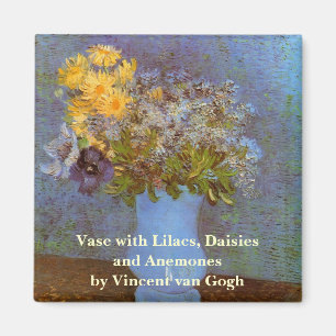 Aimant Vase avec lilas et marguerites de Vincent van Gogh