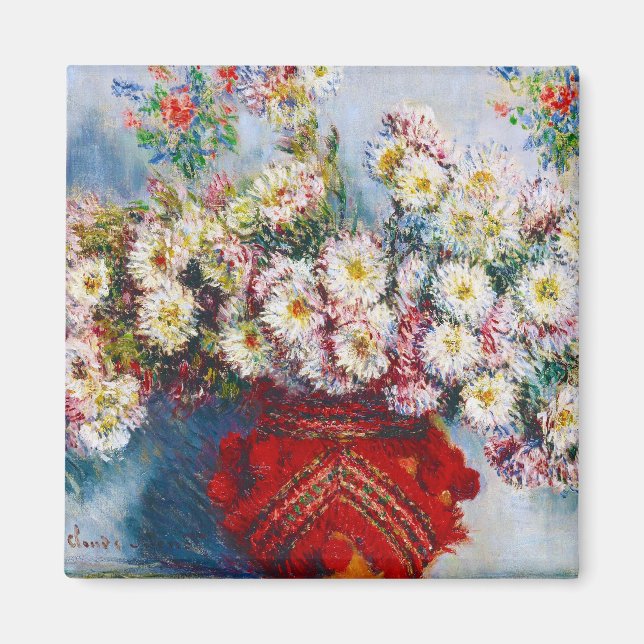 Aimant Vase de Chrysanthemums Claude Monet (Devant)