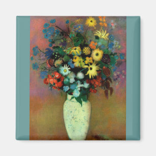 Aimant Vase de Odilon Redon avec fleurs (1914)