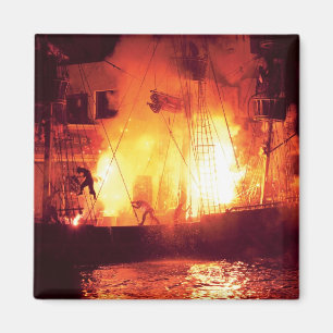 Aimant Vegas - île de trésor - explosion, bateau