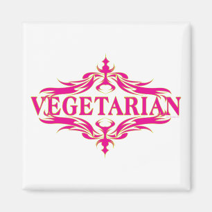 Aimant Végétarien rose