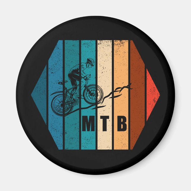Aimant Vélo de montagne Vintage Mtb Downhill (Devant)