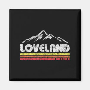 Aimant Vélo de montagne vintage rétro Loveland Colorado