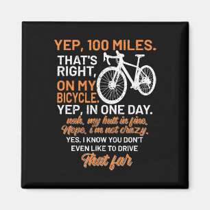 Aimant Vélo Faq Yep 100 Miles Triathlon Descente Cycle
