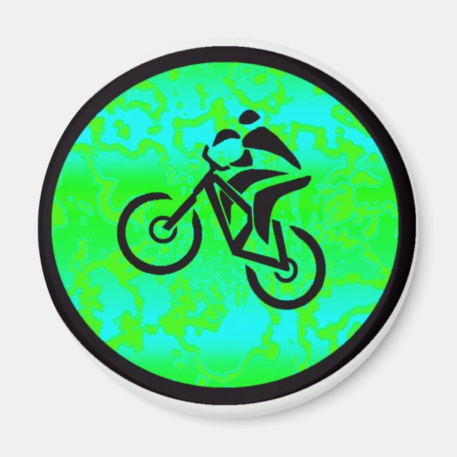 Aimant Vélo Lime Funky (Devant)