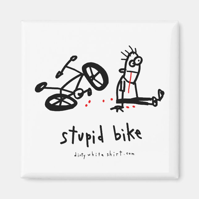 Aimant Vélo Stupide (Devant)