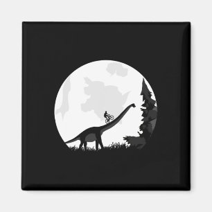 Aimant Vélo sur une silhouette de lune de dinosaure Mtb M