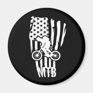 Aimant Vélo tout terrain drapeau américain Mtb patriotiqu