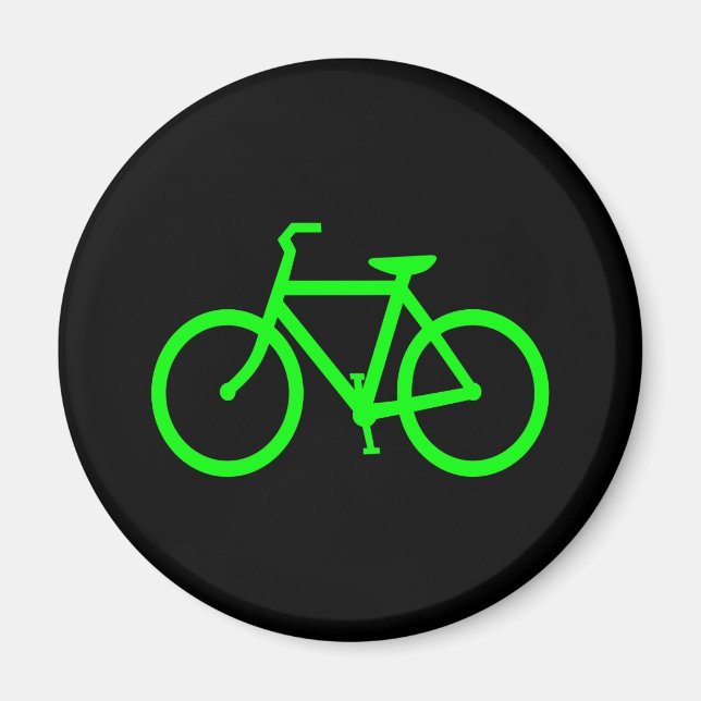 Aimant Vélo Vert Citron (Devant)