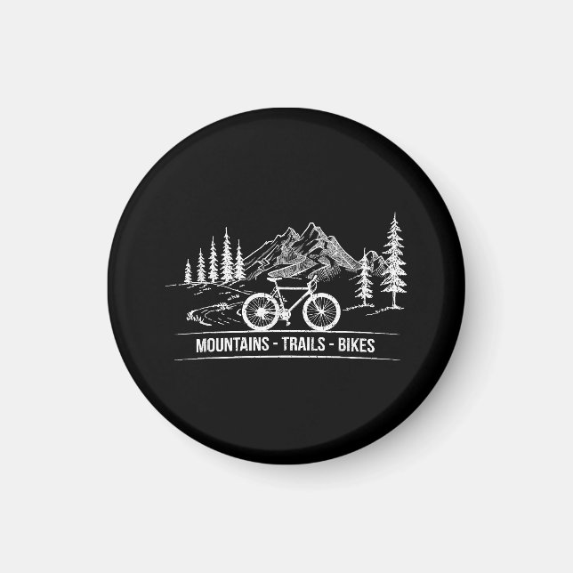 Aimant Vélos Mountain Trail - Vélo cycliste Rider (Devant)