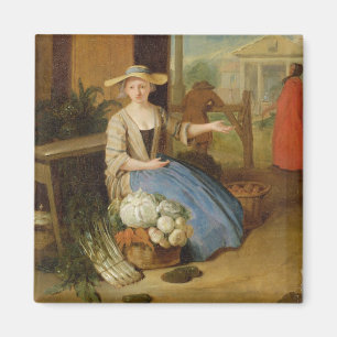Aimant Vendeur végétal, jardin de Covent, c.1726 (huile