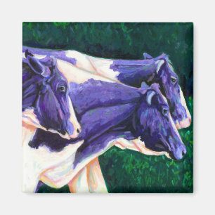 Aimant Venez à la maison - vaches du Holstein