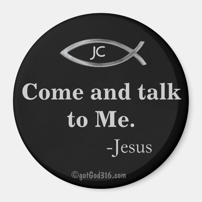 Aimant Venez me parler. gotGod316.com (Devant)