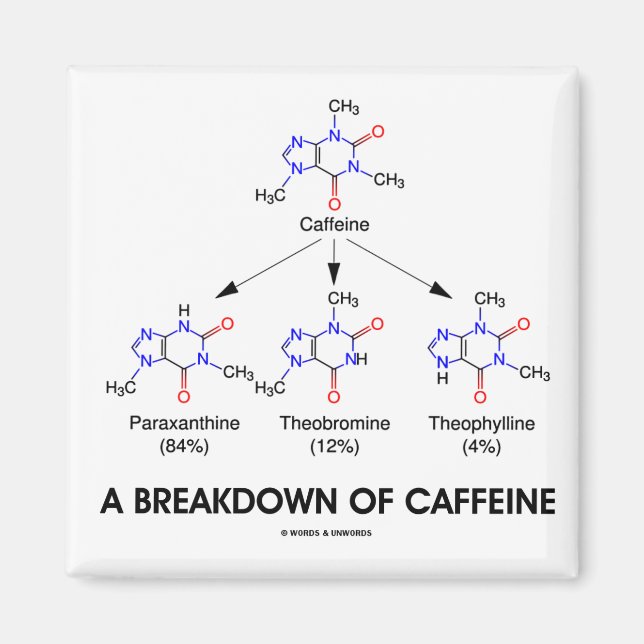 Aimant Ventilation De La Caféine (Molécules Chimiques) (Devant)