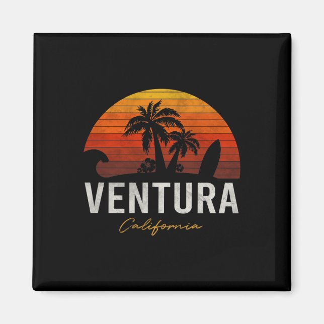 Aimant Ventura Beach California Palms Surf de vacances Su (Devant)