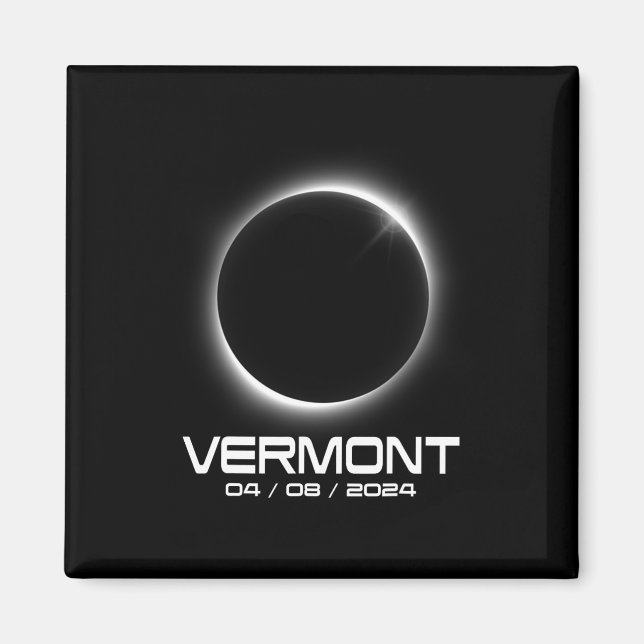 Aimant Vermont Vt Total Solaire Eclipse 2024 Chemise Homm (Devant)