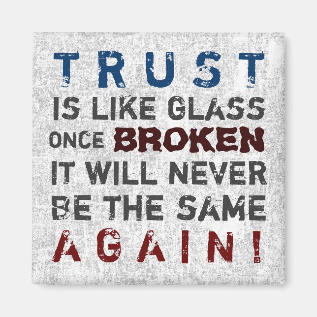 Aimant VERRE BRISÉ ~ Truisme magnétique (Devant)