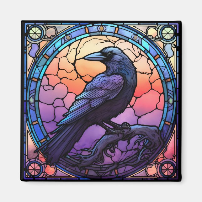 Aimant Verre Éffrayant Raven (Devant)