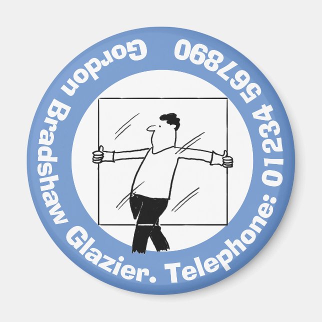 Aimant Verre et vitrage pour le Glazier. (Devant)