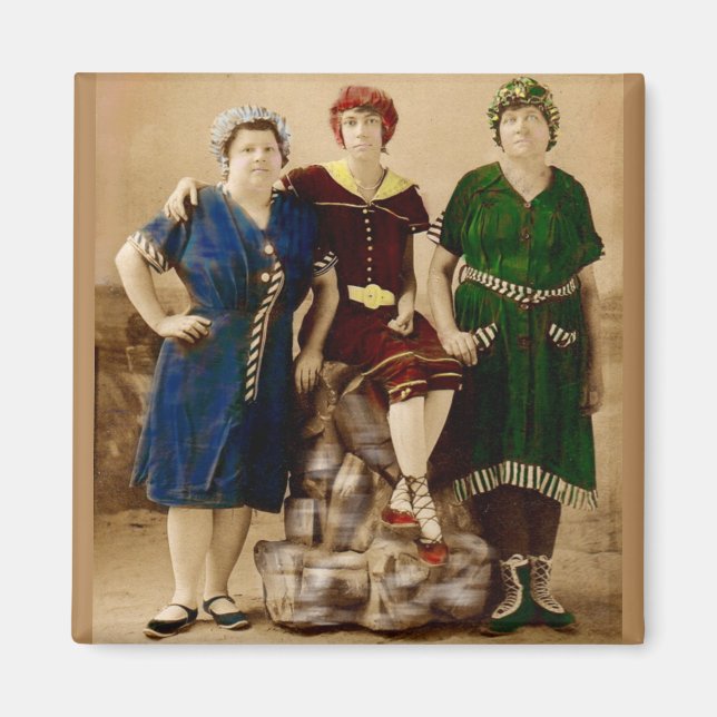 Aimant vers 1910 Atlantic City beautés de bain RPPC (Devant)