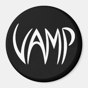 Aimant Version texte Vamp (noir/blanc)