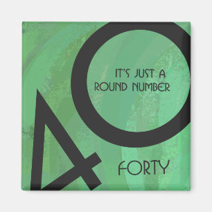 Aimant Vert 40 Décennie Anniversaire