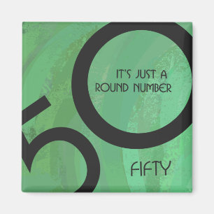 Aimant Vert 50 Décennie Anniversaire