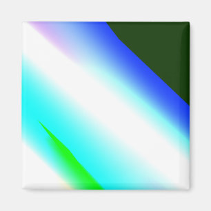Aimant Vert bleu arc-en-ciel texture abstraite motif art