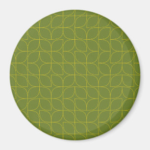 Aimant Vert, cool, tendance, abstraction foliaire ludique