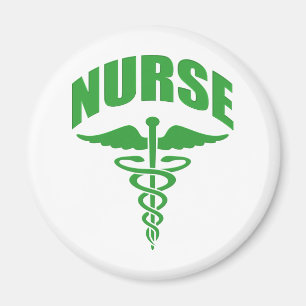 Aimant Vert de caducée d'infirmier autorisé