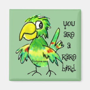 Aimant vert de perroquet