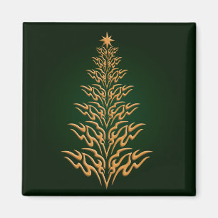 Aimant Vert élégant Arbre de Noël