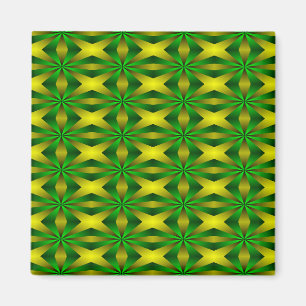 Aimant Vert et jaune abstrait
