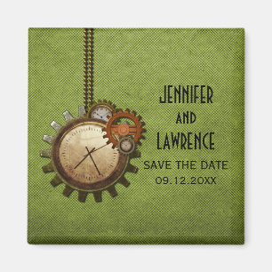 Aimant Verte Vintage horloge Enregistrer l'aimant de date