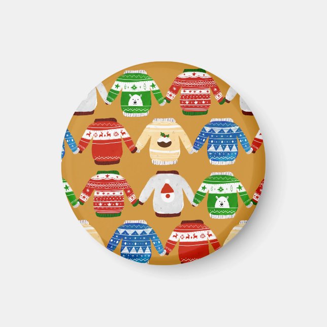 Aimant Veste de Noël Vilain or (Devant)