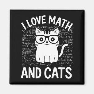 Aimant Vêtements drôles de maths et de chats pour les ens
