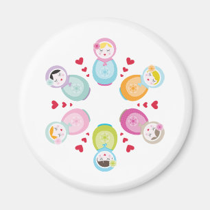 Aimant VÊTEMENTS :: poupées babushka - mandala