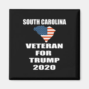 Aimant Vétéran Patriotique Pour Trump Caroline du Sud Pou