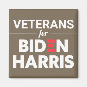 Aimant Vétérans de Biden Harris Texte personnalisé Tan Br