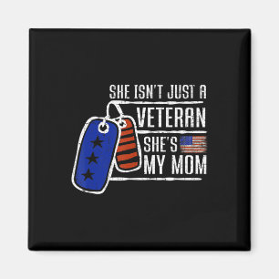 Aimant Vétérinaire Elle est ma maman USA Drapeau Fière Am