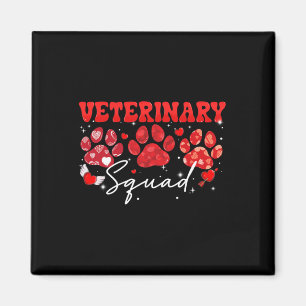 Aimant Vétérinaire Escouade amusante Chien Paw Vet Tech V