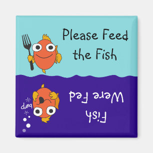 Aimant Veuillez alimenter les poissons